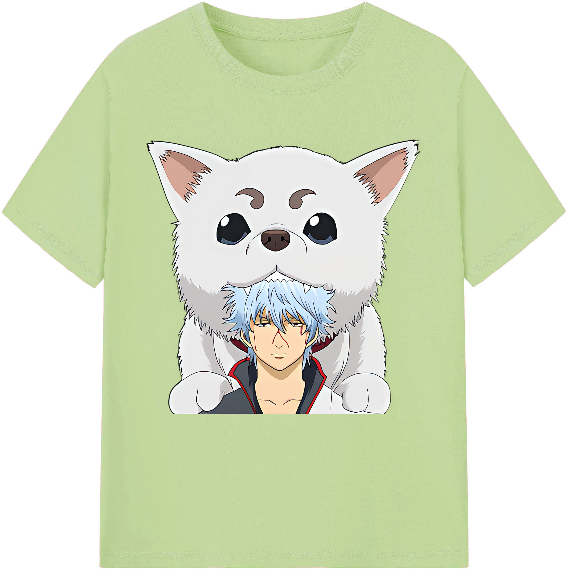 （画像用） ぎんたま 坂田銀時（さかたぎんとき） 神楽 志村新八（しむら しんぱち） GINTAMA Sakata Gintoki Kagura Shimura Shinpachi 綿100％半袖Tシャツ（フロントプリント）